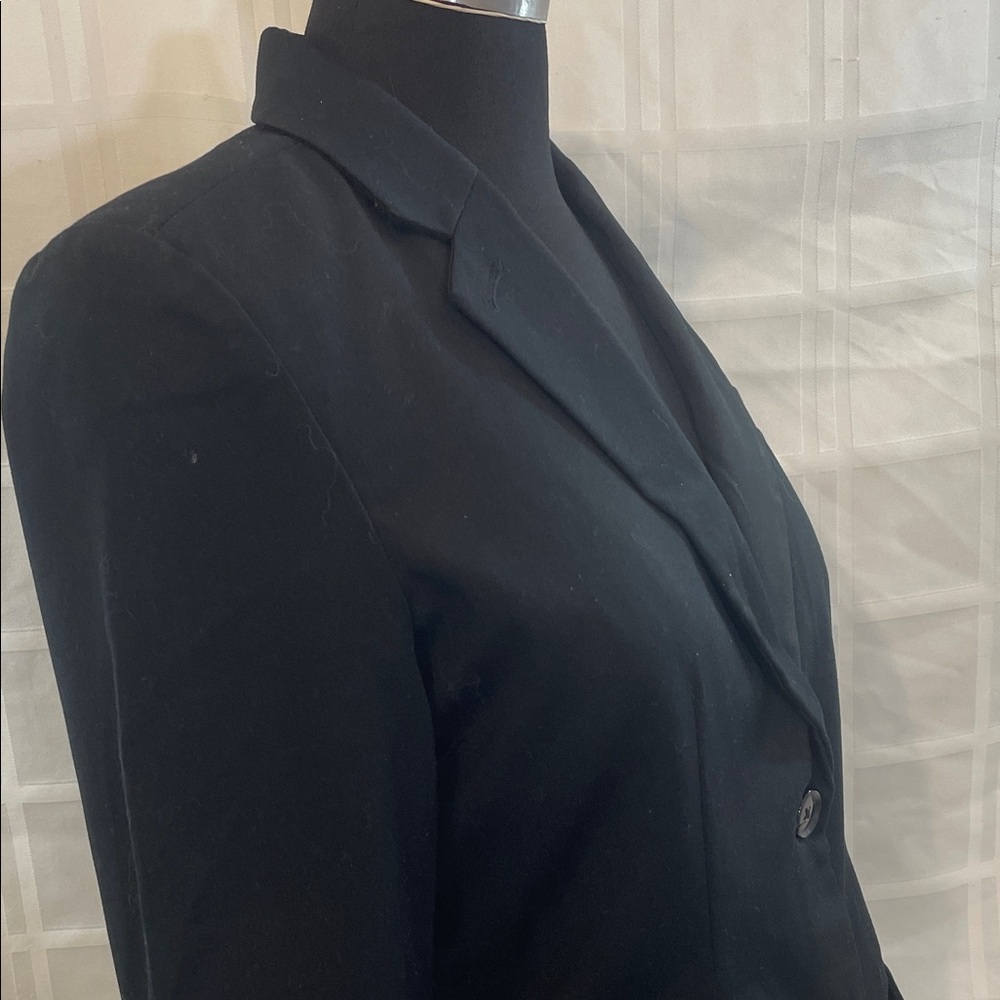 Merona Classic Black Women's Blazer Size 6, PTP 18”, pit to cuff 18” L 36” - Picture 6 of 14